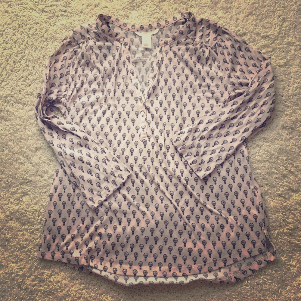 🎈Cute pink balloon pattern shirt